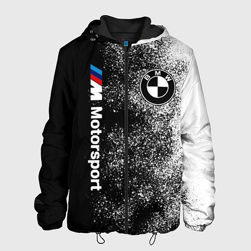 Мужская куртка БМВ Черно-белый логотип / 3D-Черный – фото 1