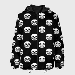 Куртка с капюшоном мужская UNDERTALE SANS SKULL FACE PATTERN УЗОР, цвет: 3D-черный