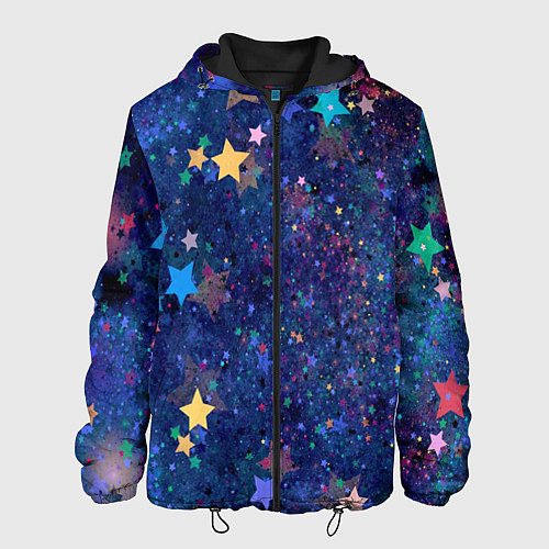 Мужская куртка Звездное небо мечтателя / 3D-Черный – фото 1