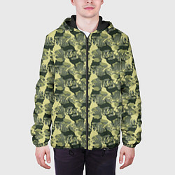 Куртка с капюшоном мужская Олени камуфляж, цвет: 3D-черный — фото 2
