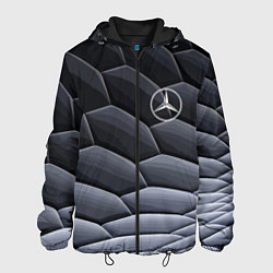 Куртка с капюшоном мужская Mercedes Benz pattern, цвет: 3D-черный
