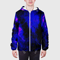 Куртка с капюшоном мужская Purple Tie-Dye, цвет: 3D-белый — фото 2