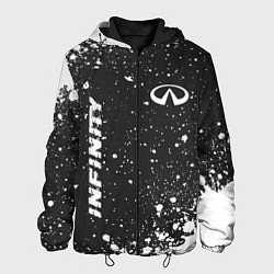 Куртка с капюшоном мужская INFINITI Infinity Брызги, цвет: 3D-черный