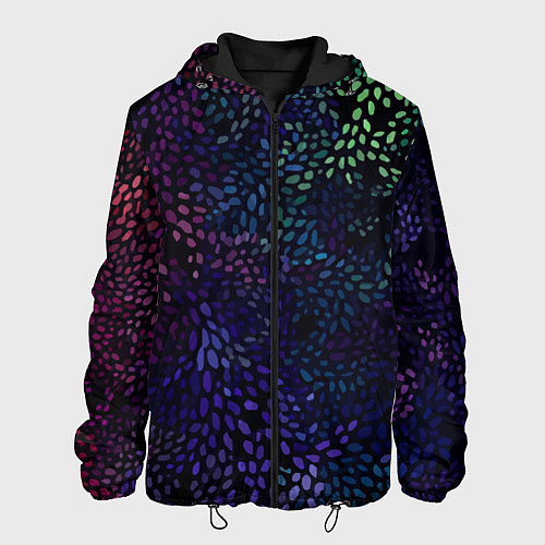 Мужская куртка РзазНоцветные ЛиСты / 3D-Черный – фото 1