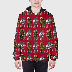 Куртка с капюшоном мужская Minecraft warriors pattern, цвет: 3D-черный — фото 2
