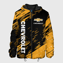 Куртка с капюшоном мужская Chevrolet, Chevrolet Черно Желтый, цвет: 3D-черный