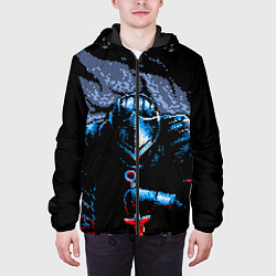 Куртка с капюшоном мужская Dark SOULS 8 BIT, цвет: 3D-черный — фото 2