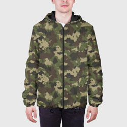 Куртка с капюшоном мужская Камуфляж для Леса, цвет: 3D-черный — фото 2