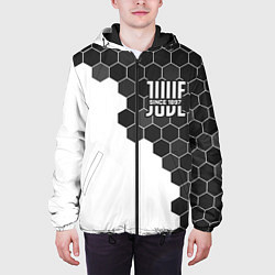 Куртка с капюшоном мужская ЮВЕНТУС Графика, цвет: 3D-черный — фото 2
