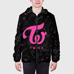 Куртка с капюшоном мужская Twice с музыкальным фоном, цвет: 3D-черный — фото 2
