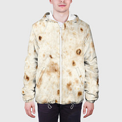 Куртка с капюшоном мужская Лаваш - тексутра, цвет: 3D-белый — фото 2