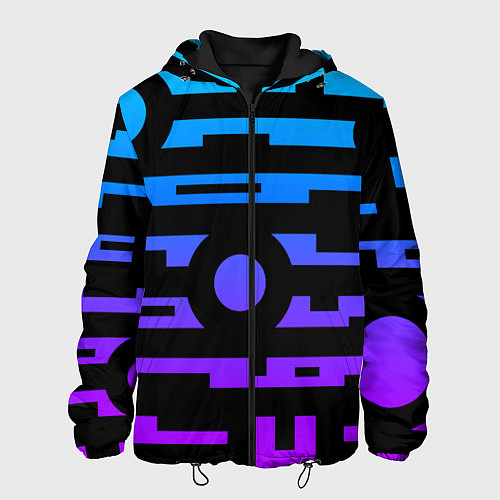 Мужская куртка Неоновая геометрия Neon / 3D-Черный – фото 1