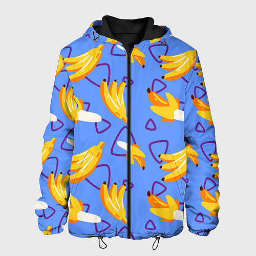 Мужская куртка Спелые бананы / 3D-Черный – фото 1