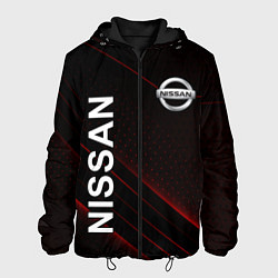 Куртка с капюшоном мужская Nissan, Ниссан Абстракция, цвет: 3D-черный