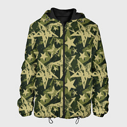 Куртка с капюшоном мужская Star camouflage, цвет: 3D-черный