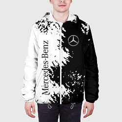 Куртка с капюшоном мужская Mercedes-Benz: Black & White, цвет: 3D-белый — фото 2