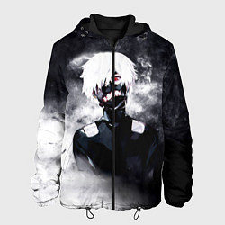 Куртка с капюшоном мужская Токийский Гуль в Дыму Tokyo Ghoul Smoke, цвет: 3D-черный