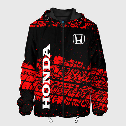 Мужская куртка Honda Следы от шин / 3D-Черный – фото 1