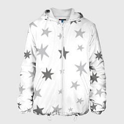 Куртка с капюшоном мужская Звездочкиstars, цвет: 3D-белый