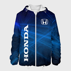 Куртка с капюшоном мужская Honda - Blue, цвет: 3D-белый