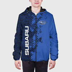 Куртка с капюшоном мужская Subaru - Авто, цвет: 3D-черный — фото 2