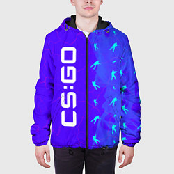 Куртка с капюшоном мужская КСГО Огонь, цвет: 3D-черный — фото 2