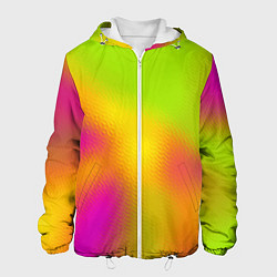 Куртка с капюшоном мужская Голография в узоре, цвет: 3D-белый