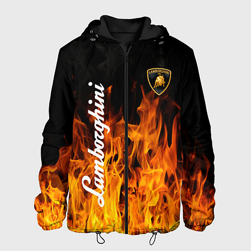 Мужская куртка Lamborghini пламя огня / 3D-Черный – фото 1