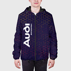 Куртка с капюшоном мужская AUDI Autosport Графика, цвет: 3D-черный — фото 2