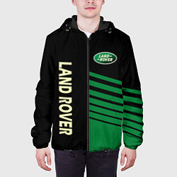 Куртка с капюшоном мужская Ленд Ровер, Land Rover, цвет: 3D-черный — фото 2