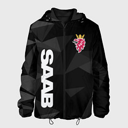 Куртка с капюшоном мужская SAAB , СААБ, цвет: 3D-черный