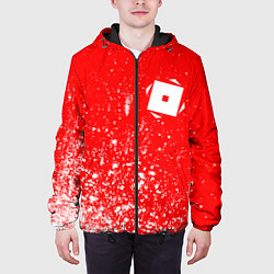 Куртка с капюшоном мужская РОБЛОКС Арт, цвет: 3D-черный — фото 2
