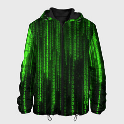Куртка с капюшоном мужская Бегущий по коду, цвет: 3D-черный