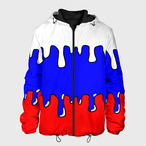 Мужская куртка Триколор Необычный / 3D-Черный – фото 1