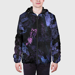 Куртка с капюшоном мужская Синий милитари, цвет: 3D-черный — фото 2