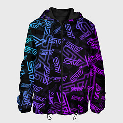 Куртка с капюшоном мужская STI NEON PATTERN, цвет: 3D-черный