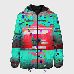 Куртка с капюшоном мужская Fashion glitch 2088, цвет: 3D-черный