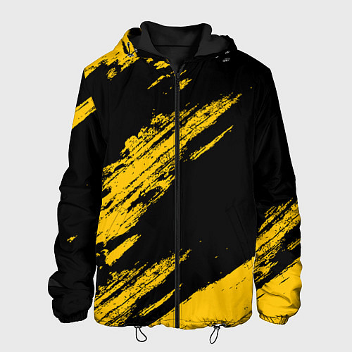 Мужская куртка BLACK AND YELLOW GRUNGE ГРАНЖ / 3D-Черный – фото 1