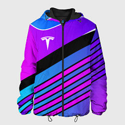 Куртка с капюшоном мужская TESLA - NEON STYLE ТЕСЛА НЕОН, цвет: 3D-черный