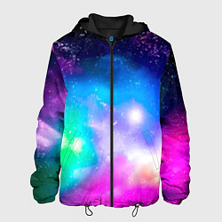 Куртка с капюшоном мужская Colorful Space Космос, цвет: 3D-черный