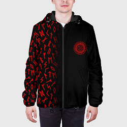 Куртка с капюшоном мужская Вегвизир Half runes pattern, цвет: 3D-черный — фото 2