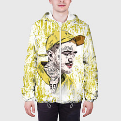 Куртка с капюшоном мужская Lil Peep CryBaby Yellow Лил Пип, цвет: 3D-белый — фото 2