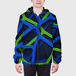 Куртка с капюшоном мужская Паутина 3D 2022, цвет: 3D-черный — фото 2