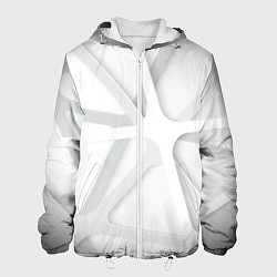 Куртка с капюшоном мужская Паутина Белая 3D 2022, цвет: 3D-белый
