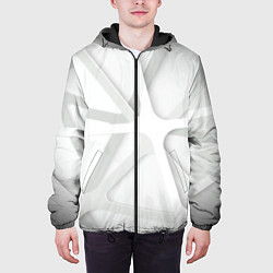 Куртка с капюшоном мужская Паутина Белая 3D 2022, цвет: 3D-черный — фото 2