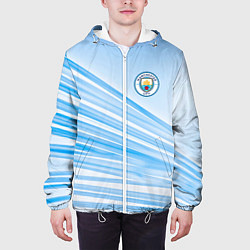 Куртка с капюшоном мужская MANCHESTER CITY Манчестер Сити, цвет: 3D-белый — фото 2