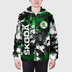 Куртка с капюшоном мужская Skoda Sport Style Шкода, цвет: 3D-черный — фото 2