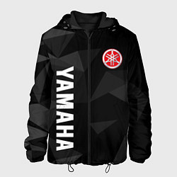 Куртка с капюшоном мужская YAMAHA СЕРАЯ ГЕОМЕТРИЯ, цвет: 3D-черный