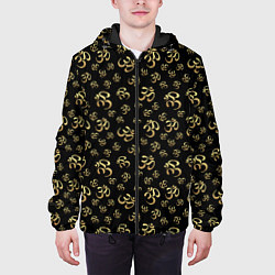 Куртка с капюшоном мужская Знак - ОМ, цвет: 3D-черный — фото 2