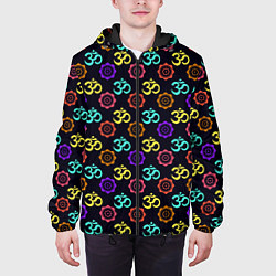 Куртка с капюшоном мужская Мантра - ОМ, цвет: 3D-черный — фото 2